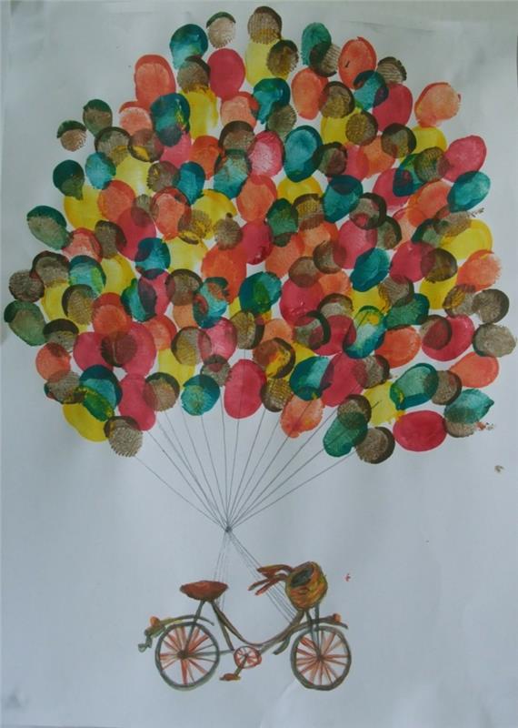 δακτυλικά αποτυπώματα έγχρωμα μπαλόνια