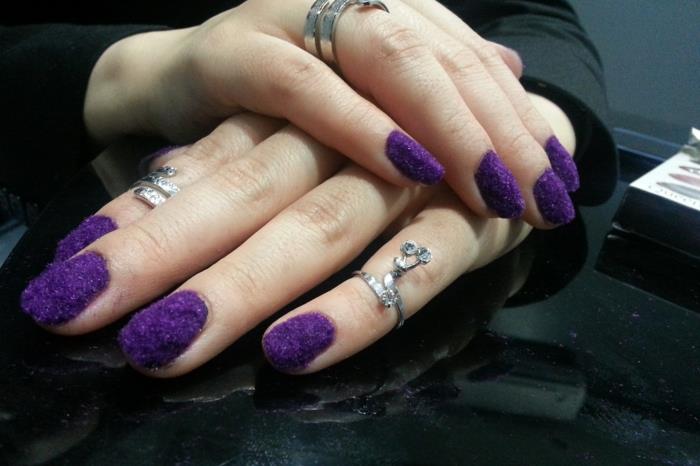 νυχιών σχέδιο τριχωτά νύχια τριχωτό nailart μοβ σχέδιο νυχιών