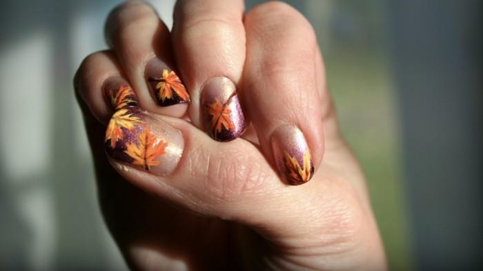νύχια σχεδιασμό φθινόπωρο όμορφα φθινοπωρινά χρώματα