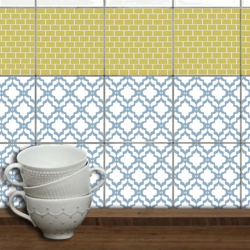 αυτοκόλλητο πλακιδίων μπάνιο κουζίνα κεραμίδι τοίχο κεραμίδι μοτίβο WA414-1a