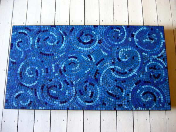 μοτίβο πλακιδίων μωσαϊκό μπλε σε σχήμα σαλιγκαριού