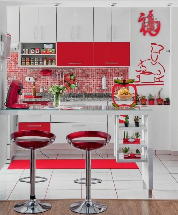 πλακάκια καθρέφτη κουζίνας πλακάκια κουζίνας τοίχο κόκκινα μπροστινά μέρη κουζίνας