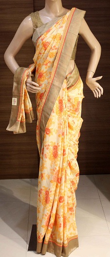 Çiçekli Pamuklu Sarees
