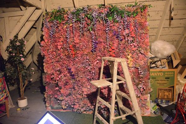 φωτογραφία τέχνης λουλούδια προετοιμασία τοίχου