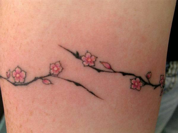 γυναικείο τατουάζ στον καρπό ροζ