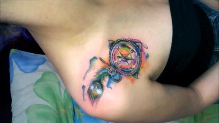 γυναικείο τατουάζ ιδέα ώμου τατουάζ ακουαρέλα τατουάζ