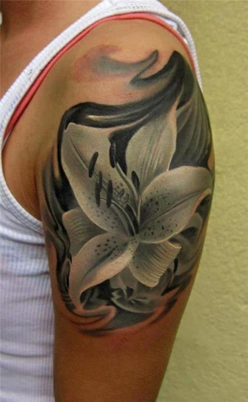 τατουάζ άνω βραχίονα μοτίβα λουλούδια
