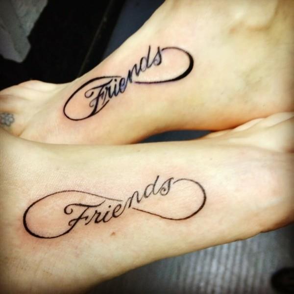 φιλία τατουάζ γραμματοσειρά φίλοι άπειρο σύμβολο τατουάζ πόδι