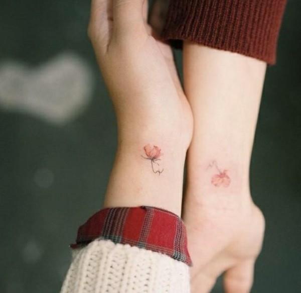 φιλία τατουάζ τατουάζ γυναίκες λουλούδι τατουάζ