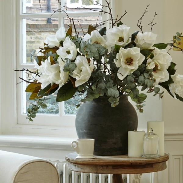 ανοιξιάτικη διακόσμηση λουλούδι μανόλια διακόσμηση τραπέζι