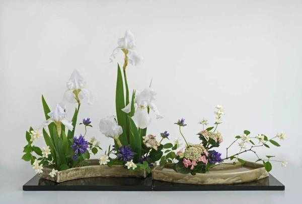 ανοιξιάτικα λουλούδια ikebana ιαπωνική διάταξη λουλουδιών