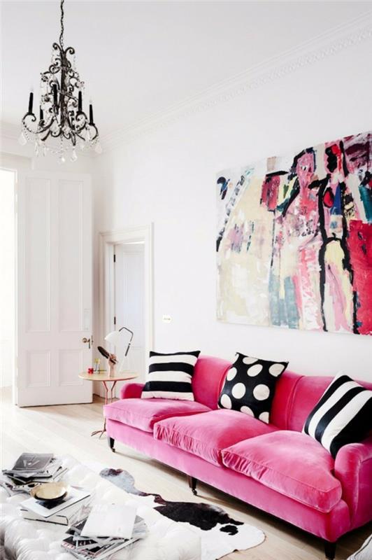 ανοιξιάτικα χρώματα φρέσκα χρώματα σαλόνι καναπές κομψά ριχτά μαξιλάρια