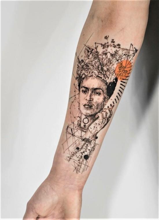ιδέες τατουάζ μανίκι frida kahlo