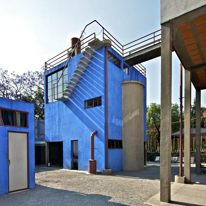 frida kahlo και diego rivera δίδυμο σπίτι μπλε σκάλες