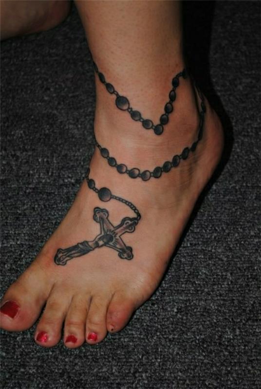 τατουάζ ποδιών σχέδια τατουάζ εικόνες σταυρός