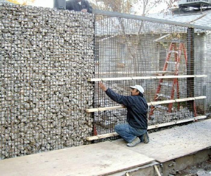 εγκατάσταση φράχτη gabion