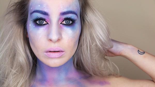 galaxy make up ιδέα τάσης μακιγιάζ