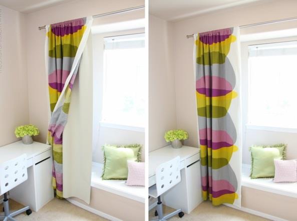κουρτίνες παράθυρο παιδικό δωμάτιο πολύχρωμα χρώματα