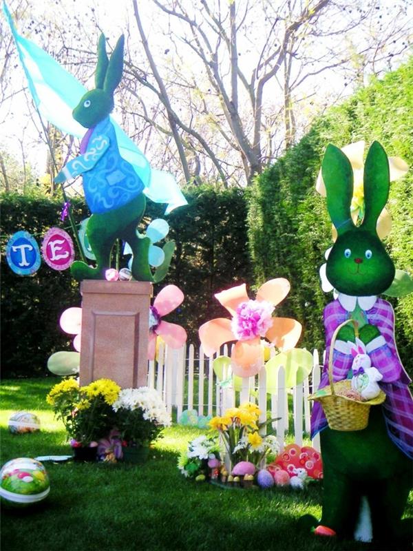 κήπο διακοσμήστε το Πάσχα γιορτάστε τις αστείες ιδέες διακόσμησης