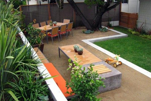 ιδέες σχεδιασμού κήπου σχεδιασμός κήπου μοντέρνο πέτρινο δάπεδο γκαζόν