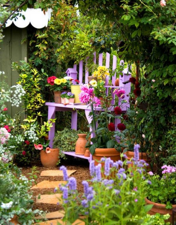κήπος σχεδιάζει λουλούδια πολύχρωμη διακόσμηση