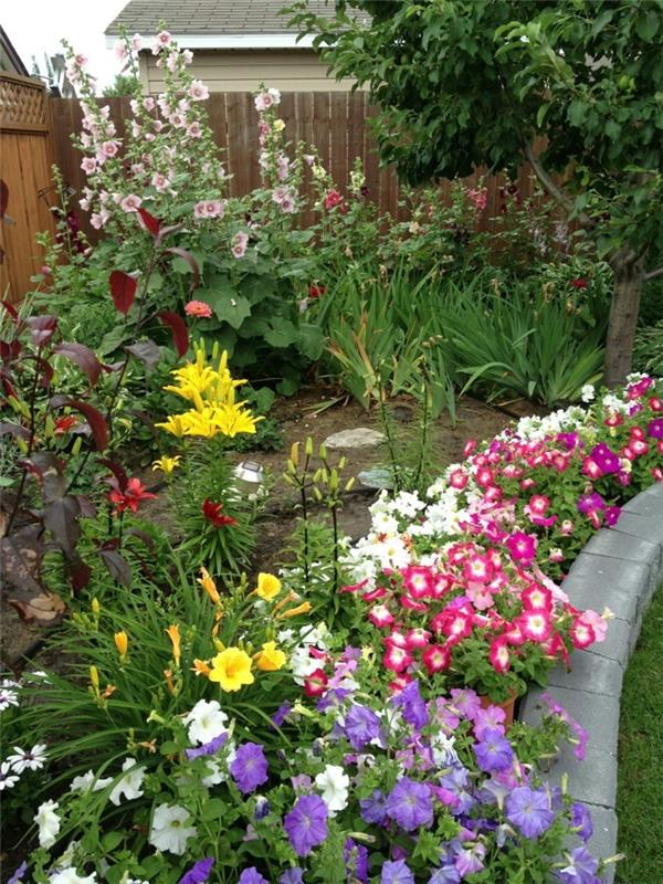 ιδέες σχεδιασμού κήπου λουλούδια χρωματιστές ιδέες ντεκό