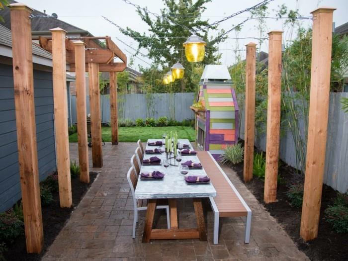 ιδέες σχεδιασμού κήπου απλές γραμμές και λειτουργικά έπιπλα