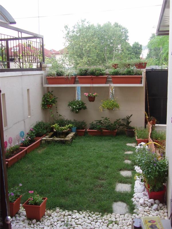 σχεδιασμός κήπου βότσαλα πράσινο γκαζόν ιδέες κήπου gartendeko