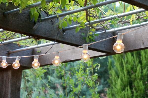 ιδέες κήπου αίθριο όμορφος φωτισμός