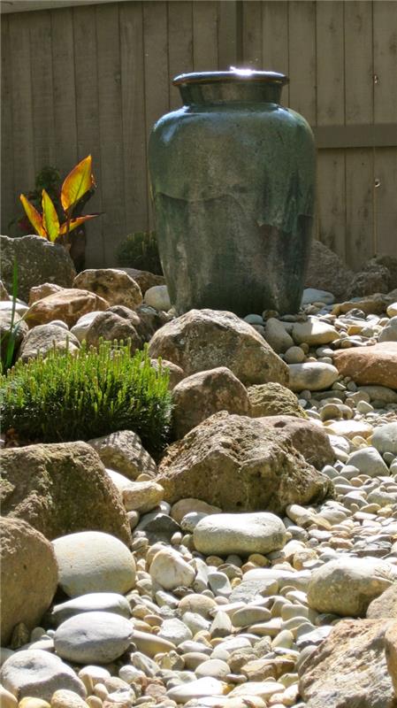 διακοσμητικές πέτρες κήπος όμορφες ιδέες κήπου dekovase