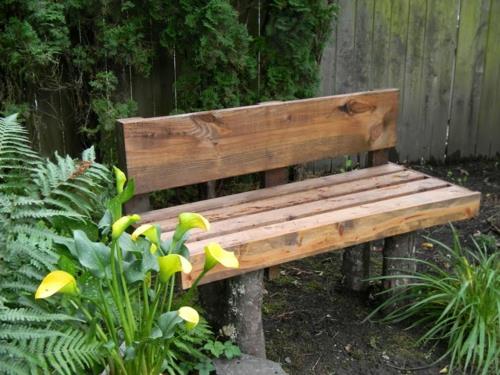 έργο άνοιξη σχεδιασμός ξύλινα μεταλλικά φυτά πάγκος κήπων DIY