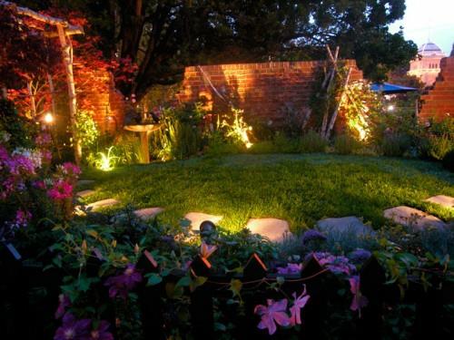 ιδέες φωτισμού κήπου ιδέες υπαίθριο φως πίσω αυλή