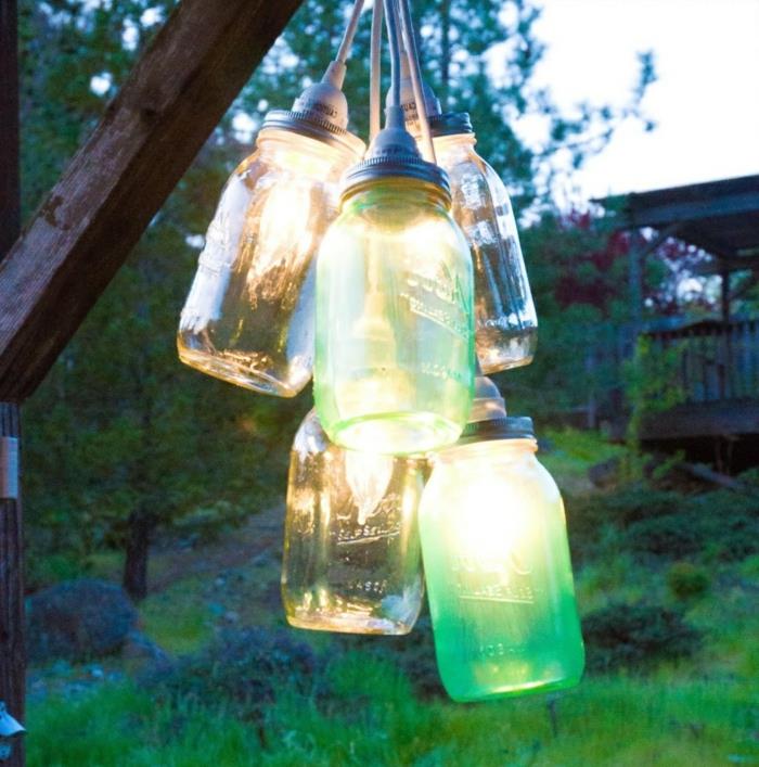 ιδέες διακόσμησης κήπου μαστόνια βάζα φώτα κήπου