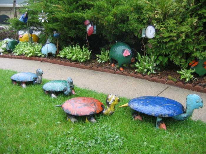 ιδέες διακόσμησης κήπου αξεσουάρ κήπου χελώνες ιδέες κήπου