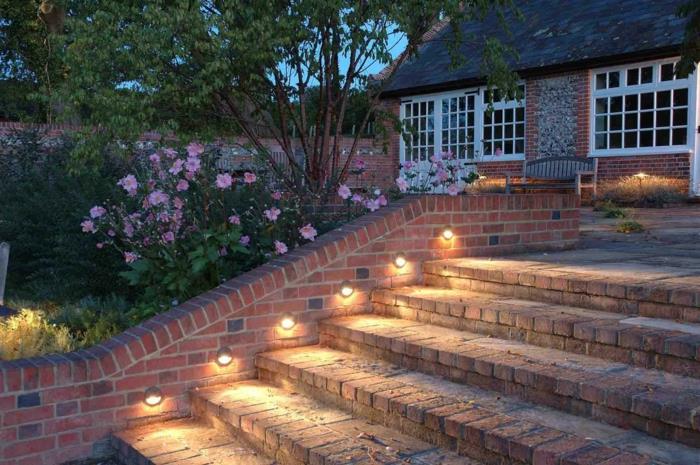 ιδέες διακόσμησης κήπου ιδέες σχεδιασμού κήπου φωτισμός σκάλες κήπου