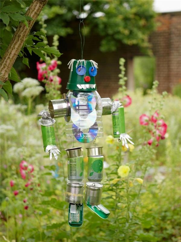 διακοσμήσεις κήπου ρομπότ DIY ιδέες κήπος