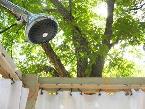 ντους κήπου diy ευρώ παλέτα ντους κεφαλή ντους