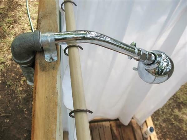 φτιάξτε ένα ντους μόνοι σας κήπο ντους diy παλέτες ευρώ
