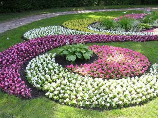 παραδείγματα σχεδιασμού κήπου λουλουδάτο κρεβάτι έντεχνα
