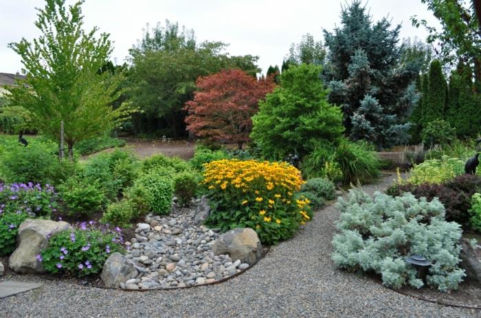 όμορφες ιδέες εξωραϊσμού κήπου μου πολύχρωμες πέτρες πεζοδρομίου