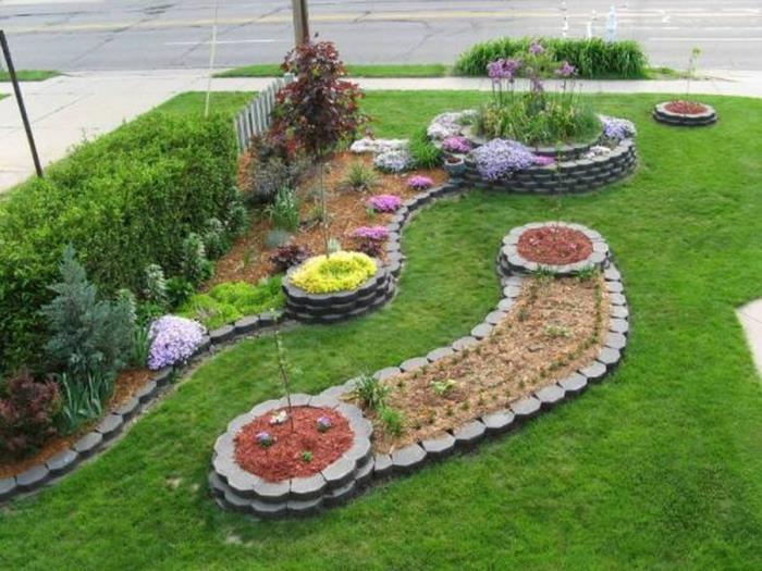 ιδέες σχεδιασμού κήπου σχήματα πεζοδρομίου