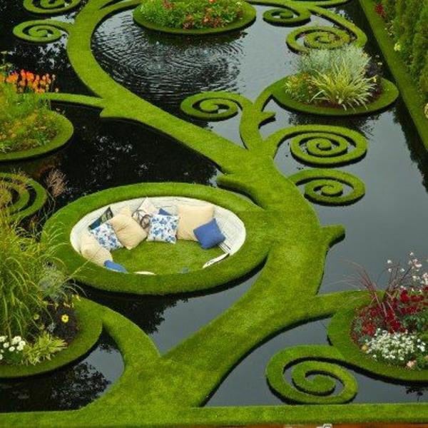 παραδείγματα σχεδιασμού κήπου ιδέες σχεδιασμού κήπου με λίμνες νερού λίμνη