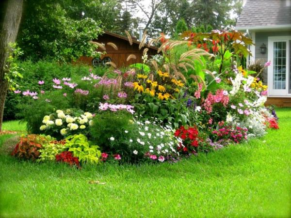 σχεδιασμός κήπου ιδέες κήπου πολυετή φυτά λουλούδια γκαζόν