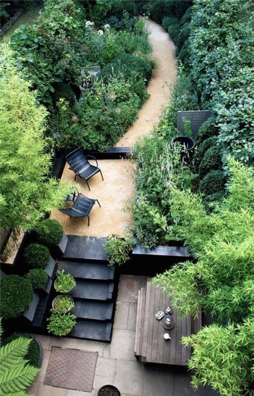 ιδέες σχεδιασμού κήπου στυλ στυλ πόλης κήπος σκαλοπάτια