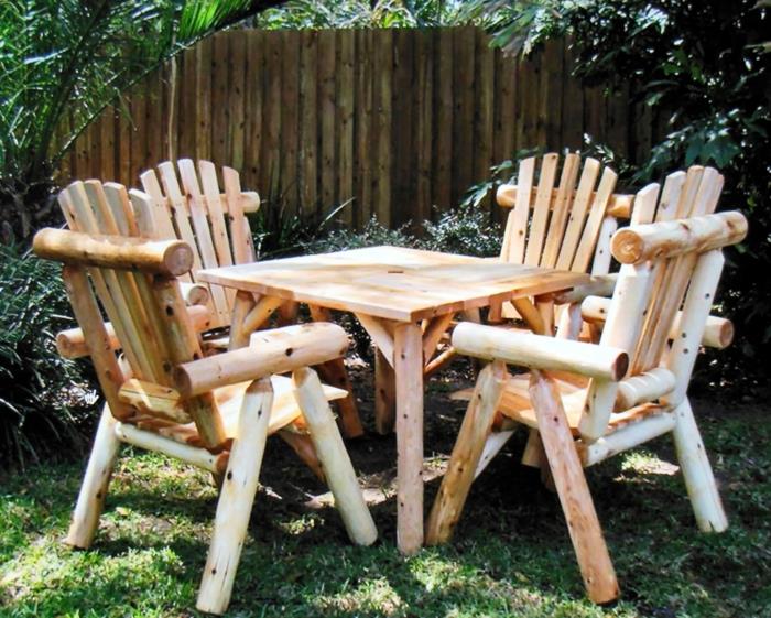 τραπέζι κήπου έπιπλα κήπου ρουστίκ ξύλινα έπιπλα