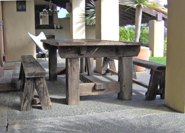 τραπέζι κήπου ξύλινα έπιπλα κήπου ιδέες κήπου