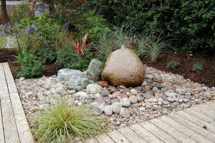 σχεδιασμός κήπου με πέτρες deco ιδέες κήπου διαφορετικών μεγεθών