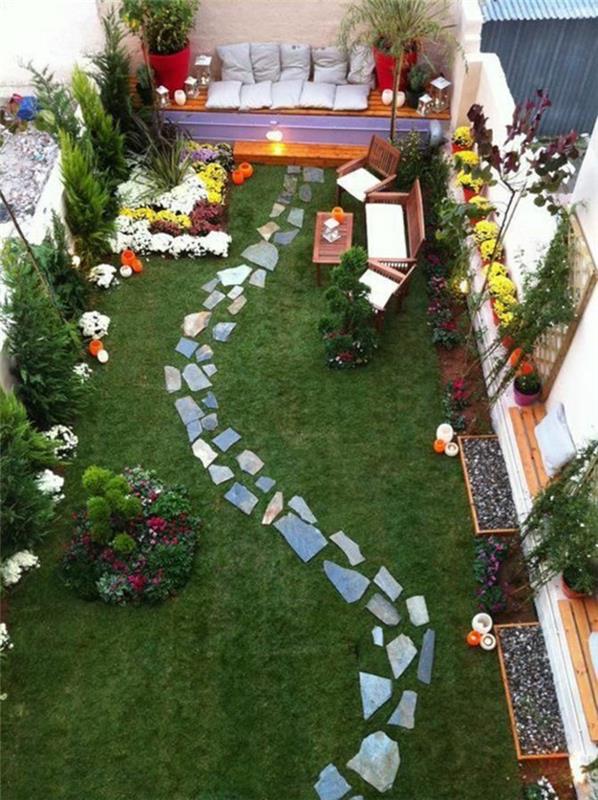 σχεδιασμός κήπου μοντέρνα διακόσμηση μονοπάτι κήπου δημιουργούν άνεση