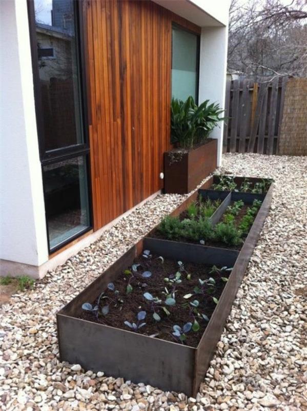 σχεδιασμός κήπου μοντέρνο τοπίο ιδέα κήπου εντυπωσιακό χαλίκι