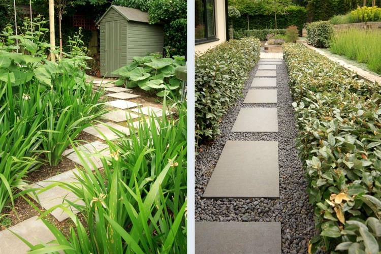 σχεδιασμός κήπου και εξωραϊσμός ιδέες κήπου Anthony Paul με διάδρομο σχεδιασμού πλακών από σκυρόδεμα